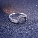 Strieborný prsteň, dve časti, veľkosť 6