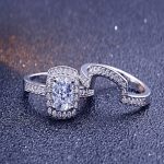 Strieborný prsteň, dve časti, veľkosť 9