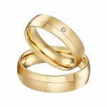 Női karikagyűrű nemesacélból, aranyszínű, 9-es méret