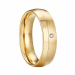 Női karikagyűrű nemesacélból, aranyszínű, 7-es méret