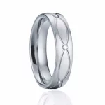 Női karikagyűrű hullámmintával, 10-es méret