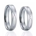 Férfi karikagyűrű hullámmintával, 9-es méret