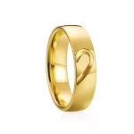 Férfi karikagyűrű nemesacélból, aranyozott, 11-es méret