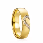 Női karikagyűrű nemesacélból, aranyozott, 5-ös méret