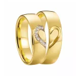 Női karikagyűrű nemesacélból, aranyozott, 6-os méret