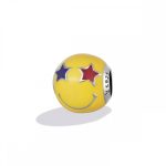 Strieborné kúzlo, smajlík s hviezdnymi očami