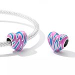 Strieborné kúzlo, farebné srdce