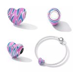 Strieborné kúzlo, farebné srdce