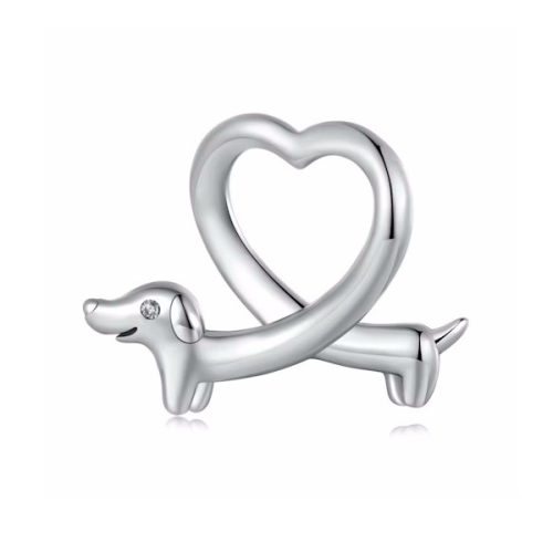 Ezüst charm, tacskó