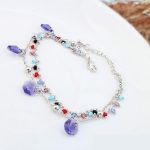 Perlový náramok, Tanzanit, zdobený kryštálmi Swarovski