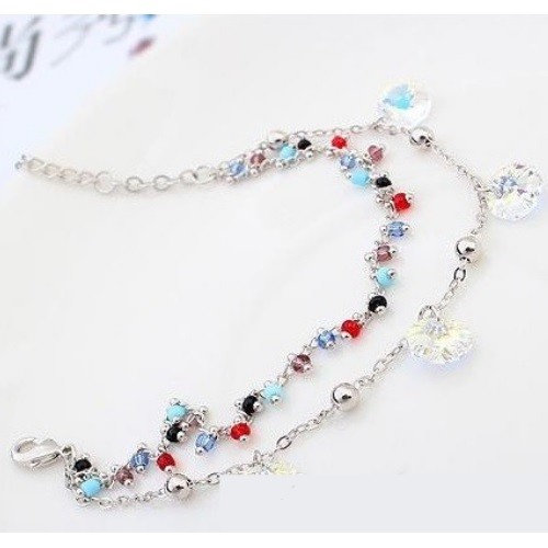 Perlový náramok Crystal AB zdobený kryštálmi Swarovski