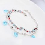 Perlový náramok, Aquamarine, zdobený kryštálmi Swarovski