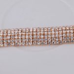 Náramok Austria s kryštálmi zlatej farby, 19 cm