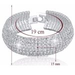 Náramok Austria s kryštálmi zlatej farby, 19 cm