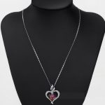 Náhrdelník s dvojitým srdcom, elegantný, rakúsky krištáľ