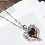 Náhrdelník s dvojitým srdcom, elegantný, rakúsky krištáľ