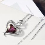 Náhrdelník s dvojitým srdcom, elegantný, rakúsky krištáľ