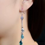 Trojvláknové kvapkové náušnice