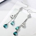 Trojvláknové kvapkové náušnice