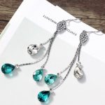 Trojvláknové kvapkové náušnice