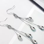 Trojvláknové kvapkové náušnice