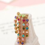 Dlhé, kamienkové náušnice, Multicolor, zdobené kryštálmi Swarovski