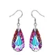 Náušnice s kameňmi, ozdobené krištáľmi Swarovski