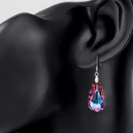 Náušnice s kameňmi, ozdobené krištáľmi Swarovski