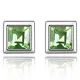 Kokcka náušnice, Peridot, zdobené kryštálom Swarovski