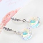 Náušnice s príveskom, zdobené kryštálmi Swarovski