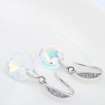 Náušnice s príveskom, zdobené kryštálmi Swarovski