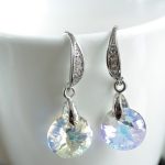 Náušnice s príveskom, zdobené kryštálmi Swarovski