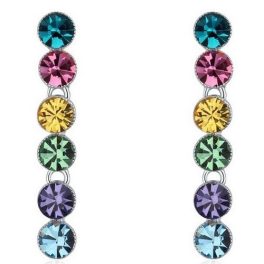 Dlhé, okrúhle kamienkové náušnice, viacfarebné