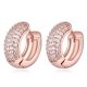 Módne kruhové náušnice, Rosegold, ružové zlato