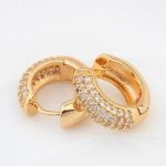 Módne kruhové náušnice, šampanské zlato