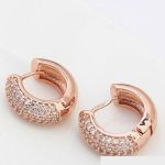 Módne kruhové náušnice, Rosegold, ružové zlato