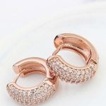 Módne kruhové náušnice, Rosegold, ružové zlato