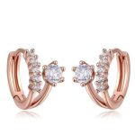 Jedinečné kruhové náušnice, Rosegold, ružové zlato