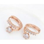 Jedinečné kruhové náušnice, Rosegold, ružové zlato