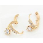 Jedinečné kruhové náušnice, šampanské zlato