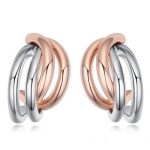 Dvojfarebné polkruhové náušnice