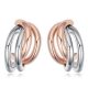 Dvojfarebné polkruhové náušnice
