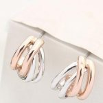 Dvojfarebné polkruhové náušnice