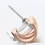 Dvojfarebné polkruhové náušnice