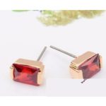 Obdĺžnikové kamienkové náušnice Siam