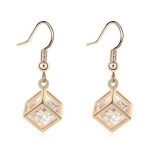 Náušnice v tvare kocky