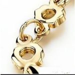 Náramok s listami, zdobený kryštálmi, v zlatej farbe