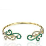 Náramok s úponkovým vzorom, zdobený kryštálmi Swarovski