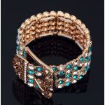 Náramok v štýle opasku, zdobený kryštálmi Swarovski