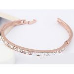 Náramok z kockových kameňov, Crystal, zdobený kryštálmi Swarovski